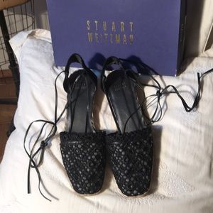 Stuart Weitzman espadrille sandal small wedge heel